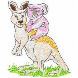 Kangaroo Embroidery Design 5